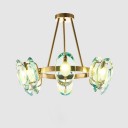 Loft Industry Modern - Green Ovals Chandelier